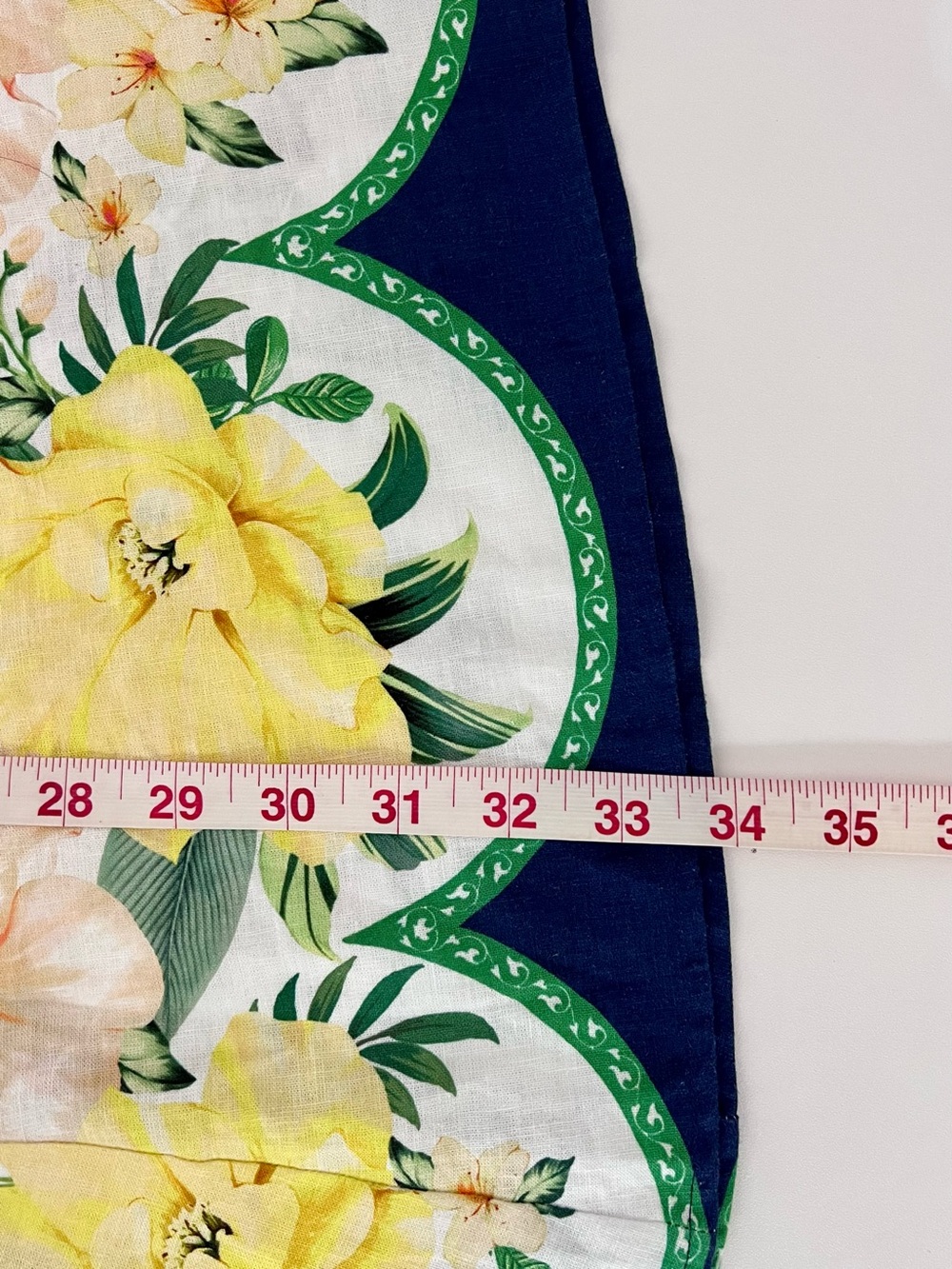 🌼FARM Rio Amazon Garden Cream Navy Cut Out Midi Dress Floral Tropical V-Neck M - Picture 15 of 15